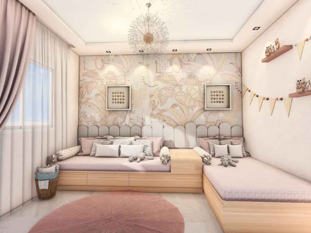 Dormitorio infantil para gemelas