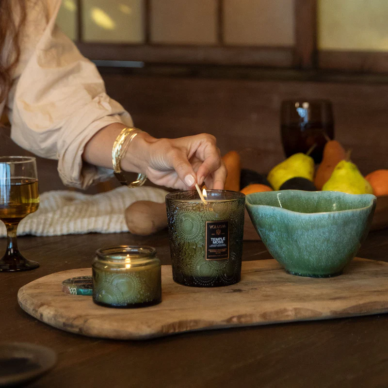 TEMPLE MOSS VELA VASO CON CAJA