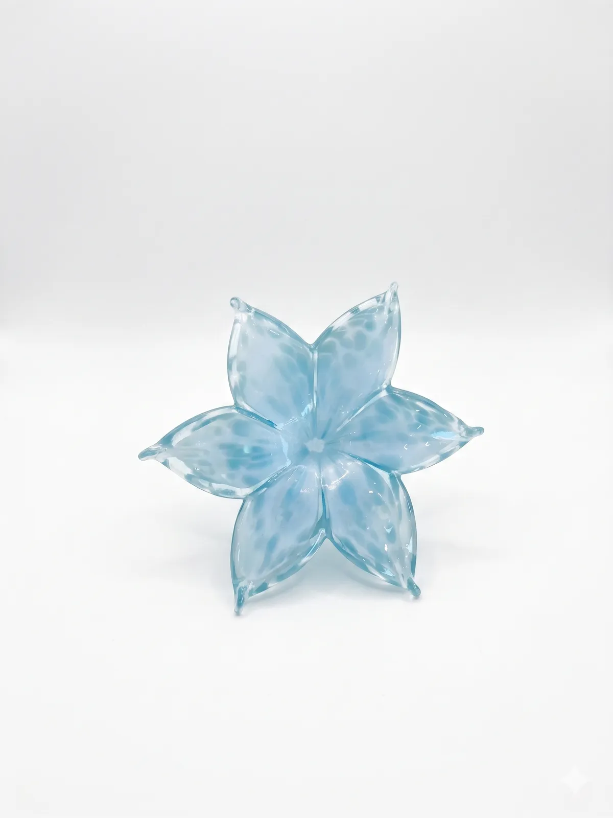Figura Decorativa en Vidrio Soplado de Flor de Plumeria