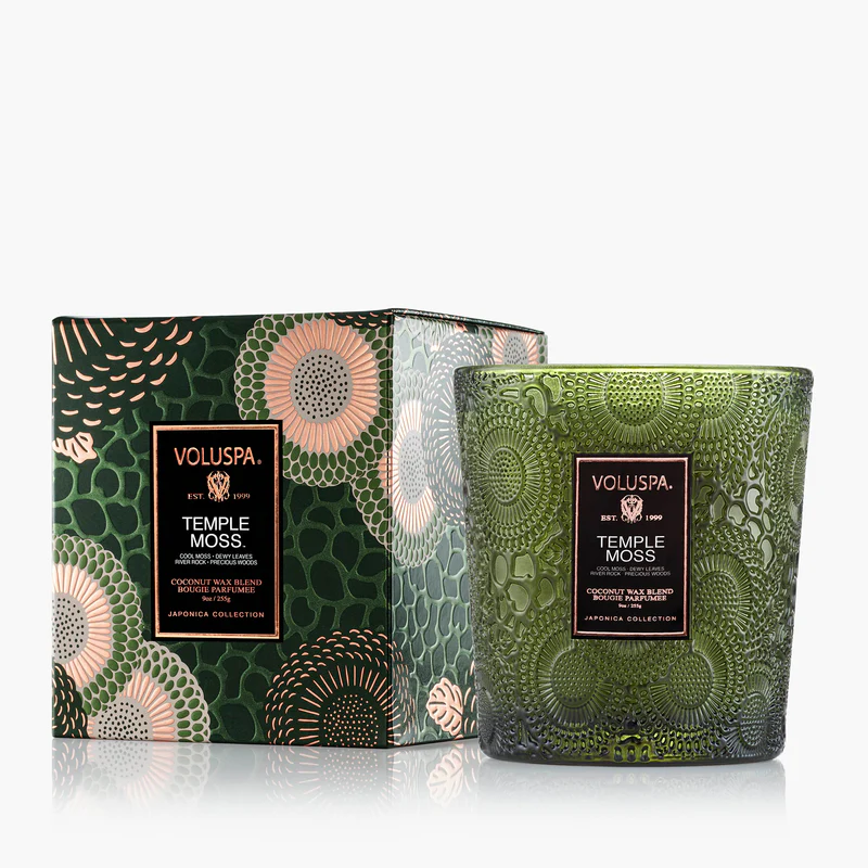 TEMPLE MOSS VELA VASO CON CAJA